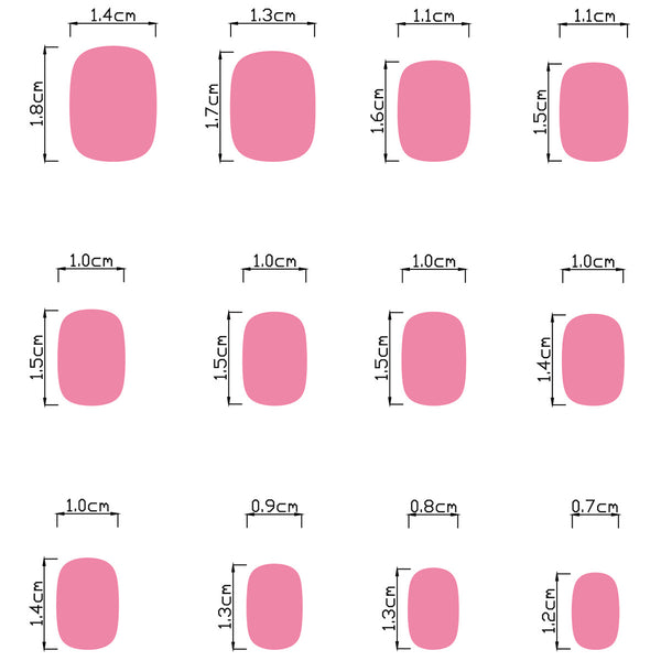 Pink and blue jumping color French press on nail