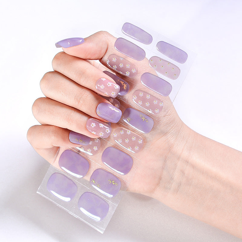 Semicured UV gel nail sticker kit JK194