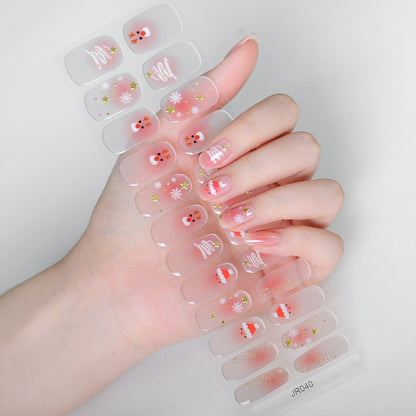 Semicured UV gel nail sticker kit