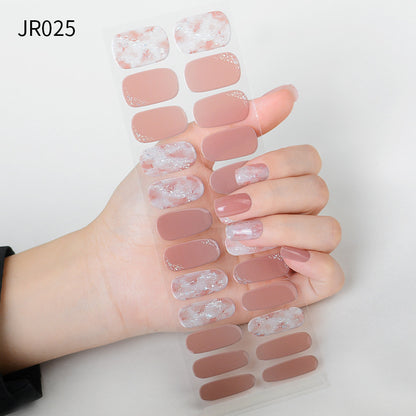 Semicured UV gel nail sticker kit