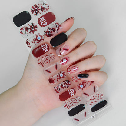 Semicured UV gel nail sticker kit