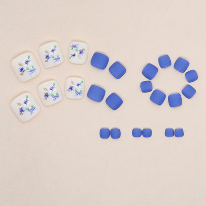 Press On Toe nails Set 16pcs/set F118