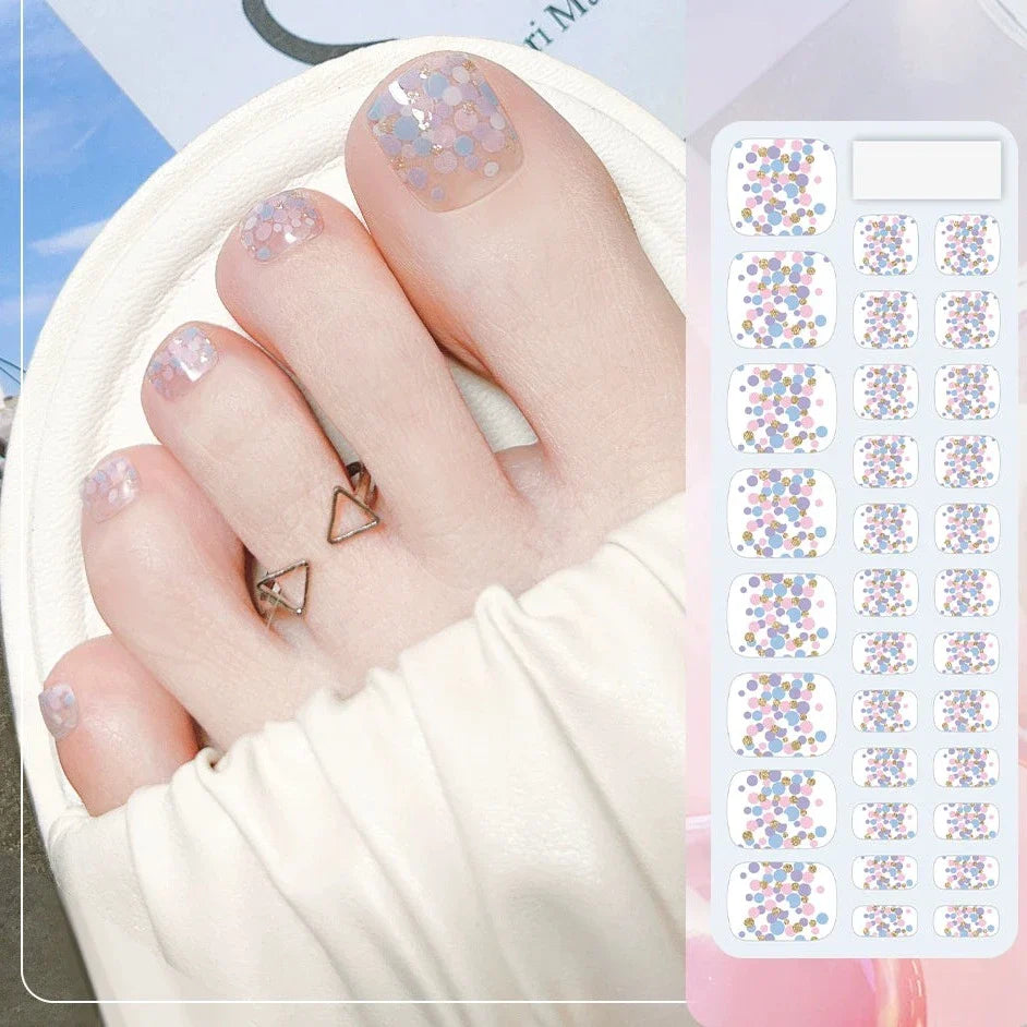 Pedicure gel nail stripes FF016