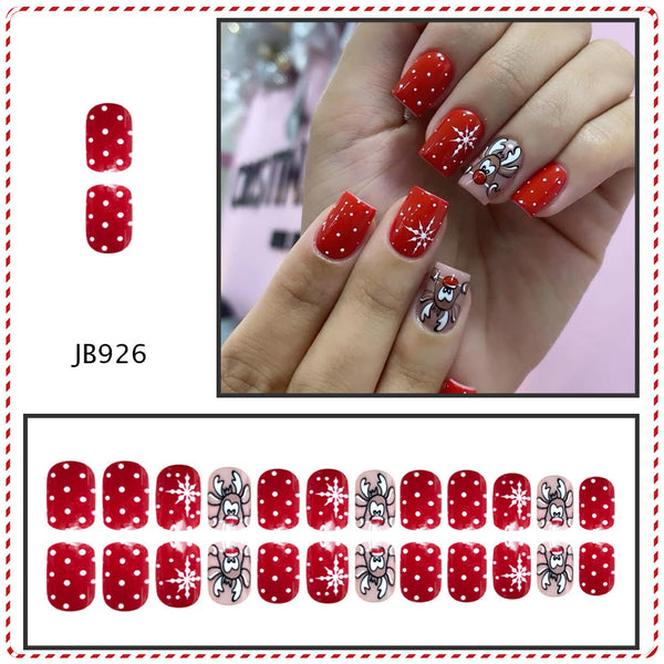 24pcs/Set Press On Nails JB926