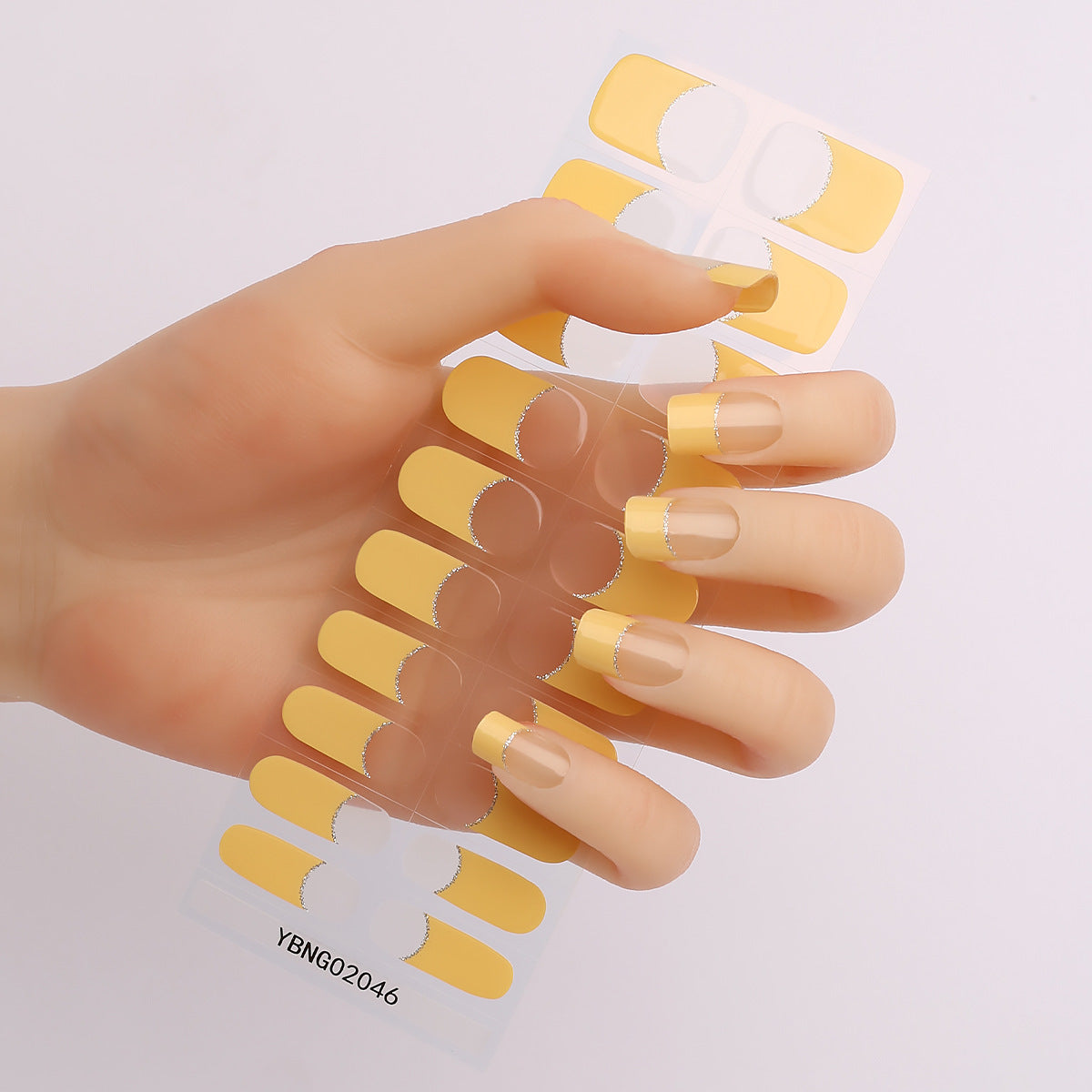 Semicured UV gel nail sticker kit