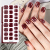 26 finger solid color cat eye no-bake manicure sticker