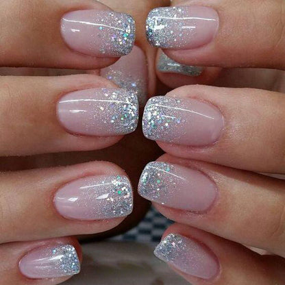 Sparkling French Nail Patch