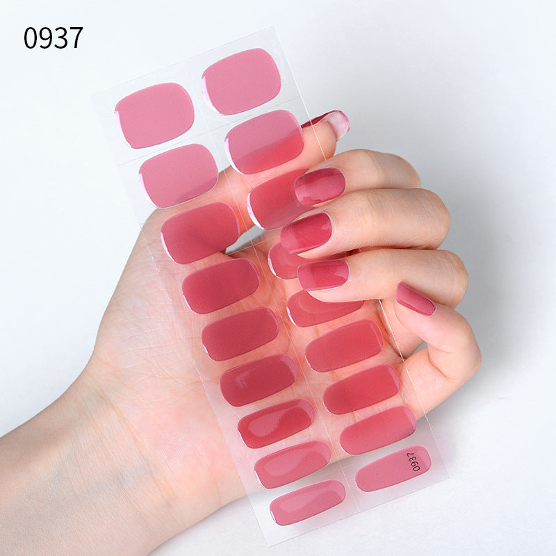 Semicured UV gel nail sticker