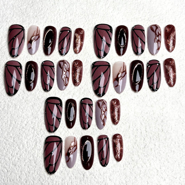 30pcs Ins chocolate brown