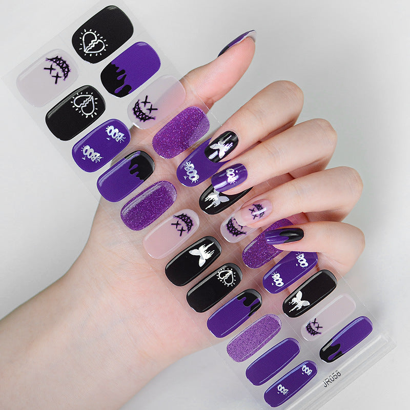 Semicured UV gel nail sticker kit