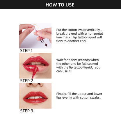 Disposable lip dye lipstick cotton swab（not easy to stick to the cup ）