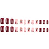 Red Edge French Christmas Hat Nail Patch