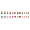 24 pieces short square flower nail patch