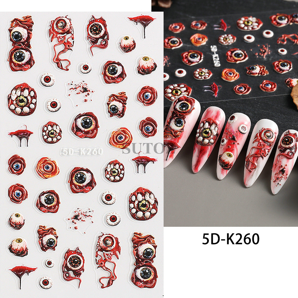 5D Nails Art Stickers Self-Adhesive Nails Decals