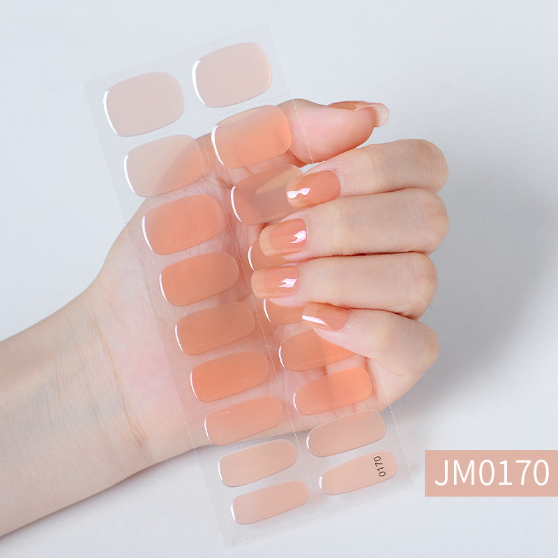 Semicured UV gel nail sticker kit