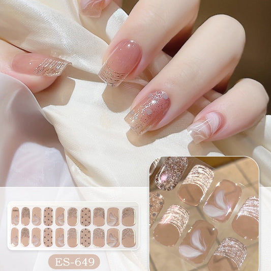 Semicured UV gel nail sticker kit ES-649