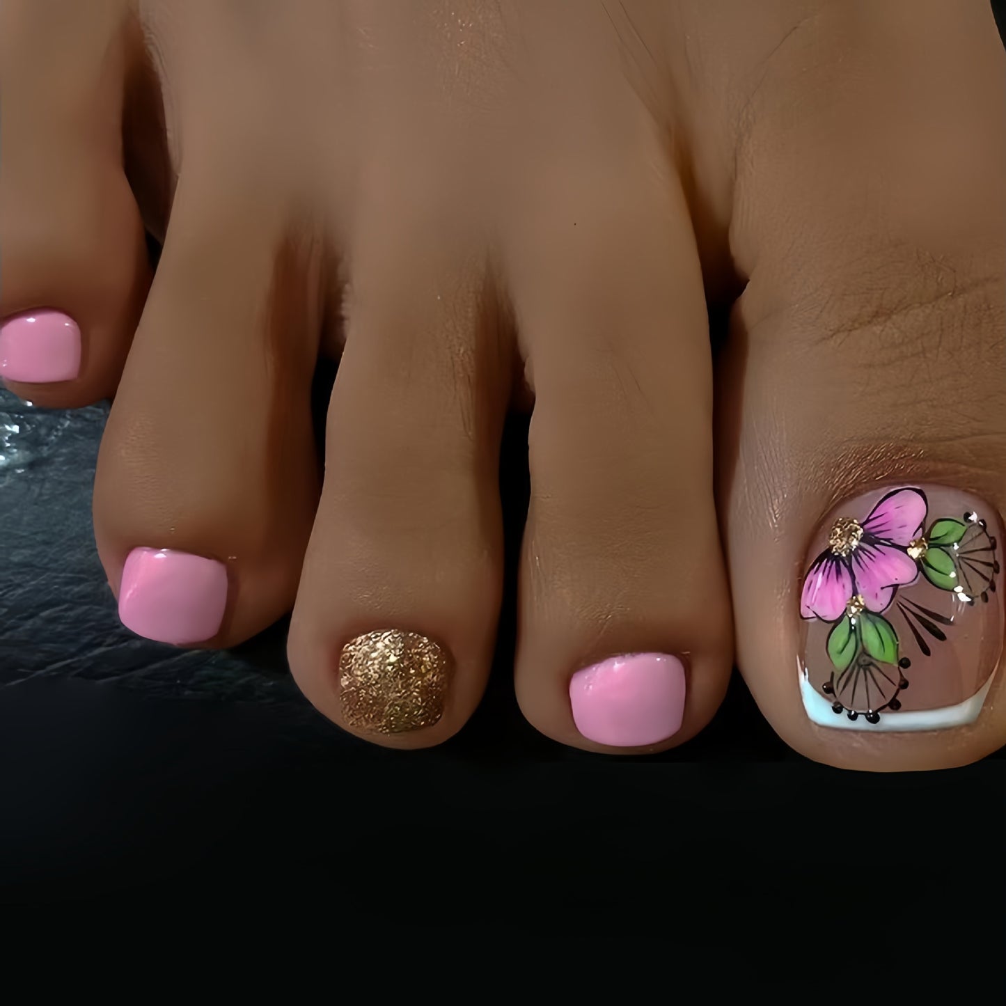 Pedicure fake nail Y052