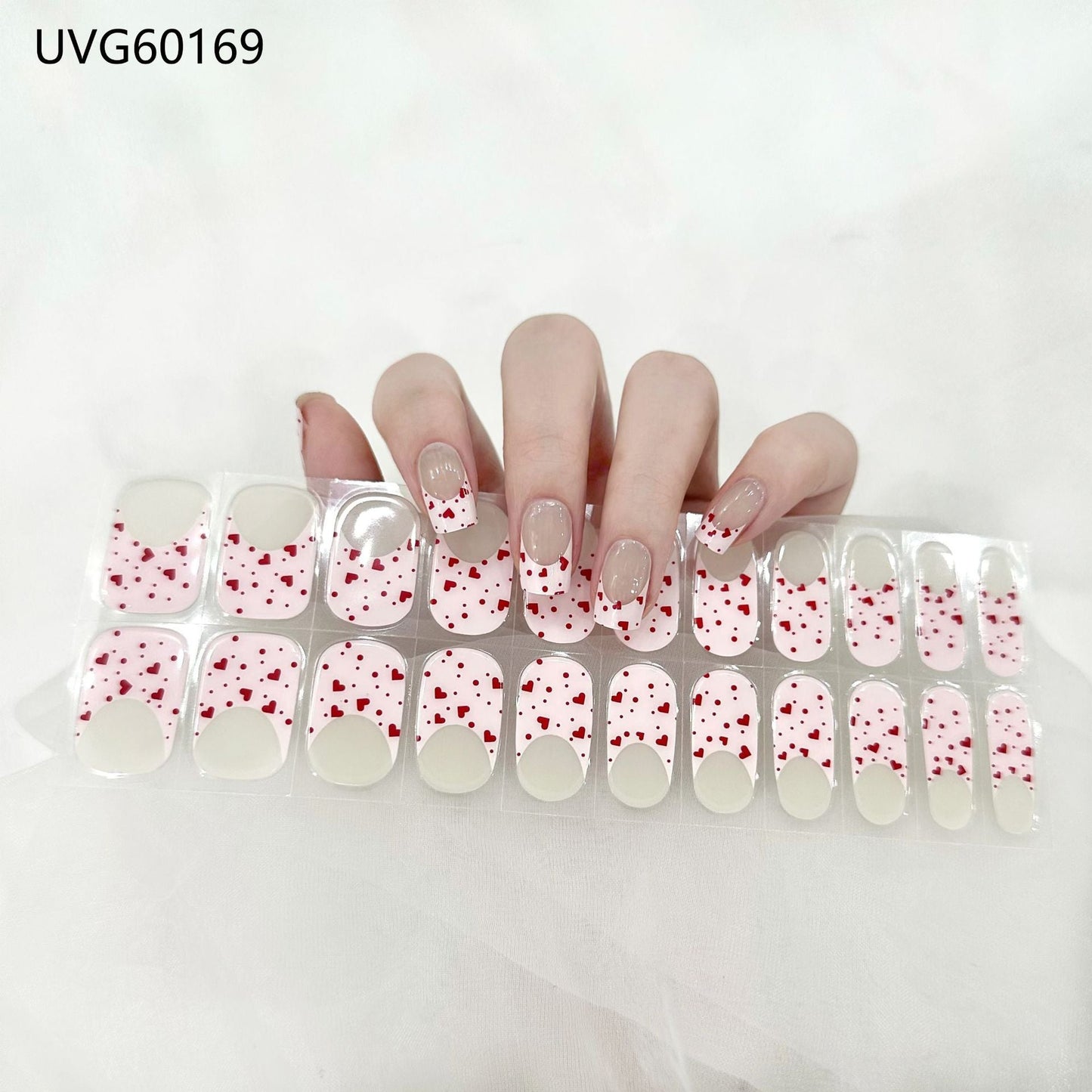 Semicured UV gel nail sticker kit UVG60169