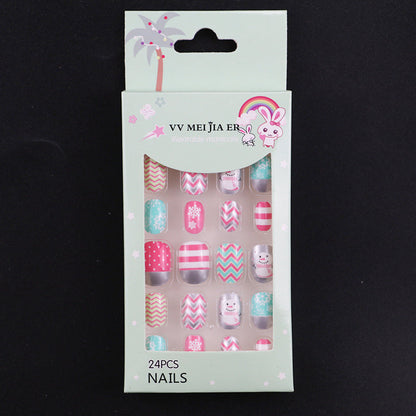 Mini Press On Nails For Kids 24 Pcs KPN1-14