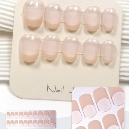 Semicured UV gel nail sticker kit