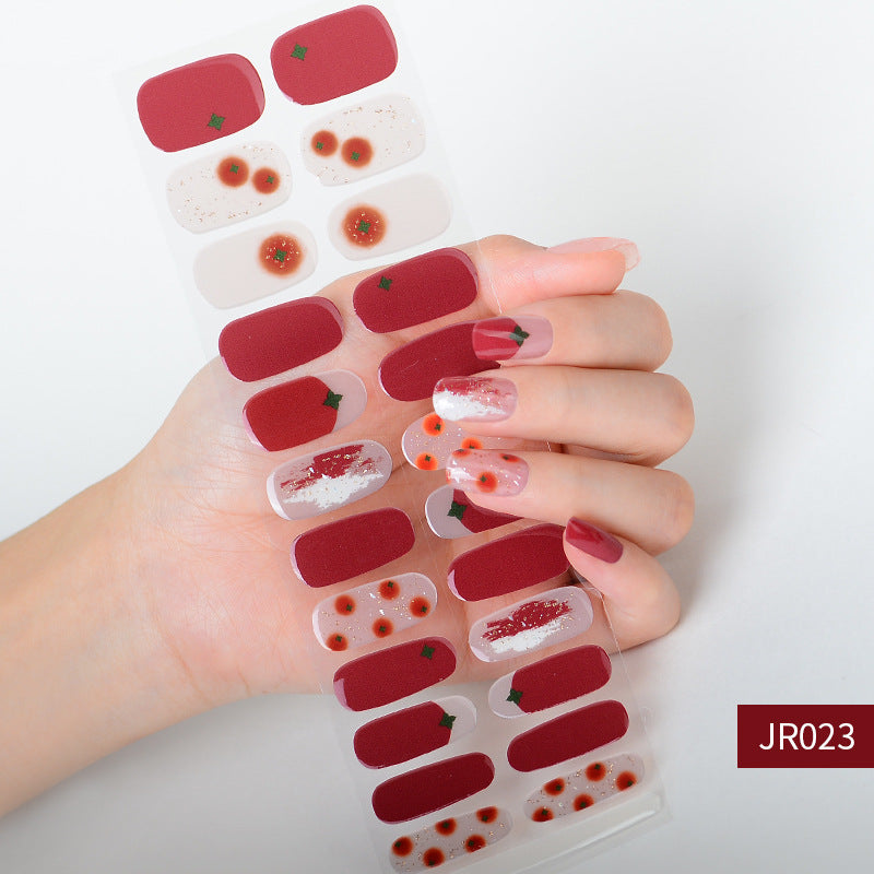 Semicured UV gel nail sticker kit JR023