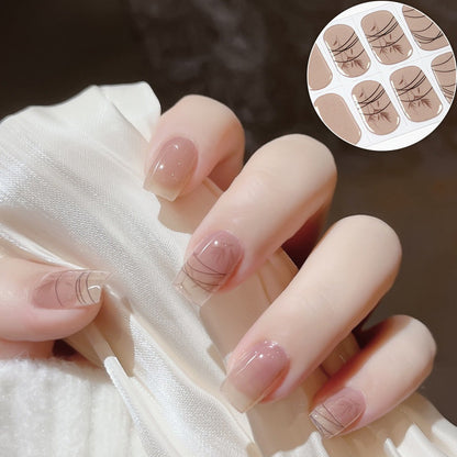 Semicured UV gel nail sticker kit