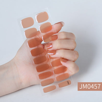 Semicured UV gel nail sticker kit