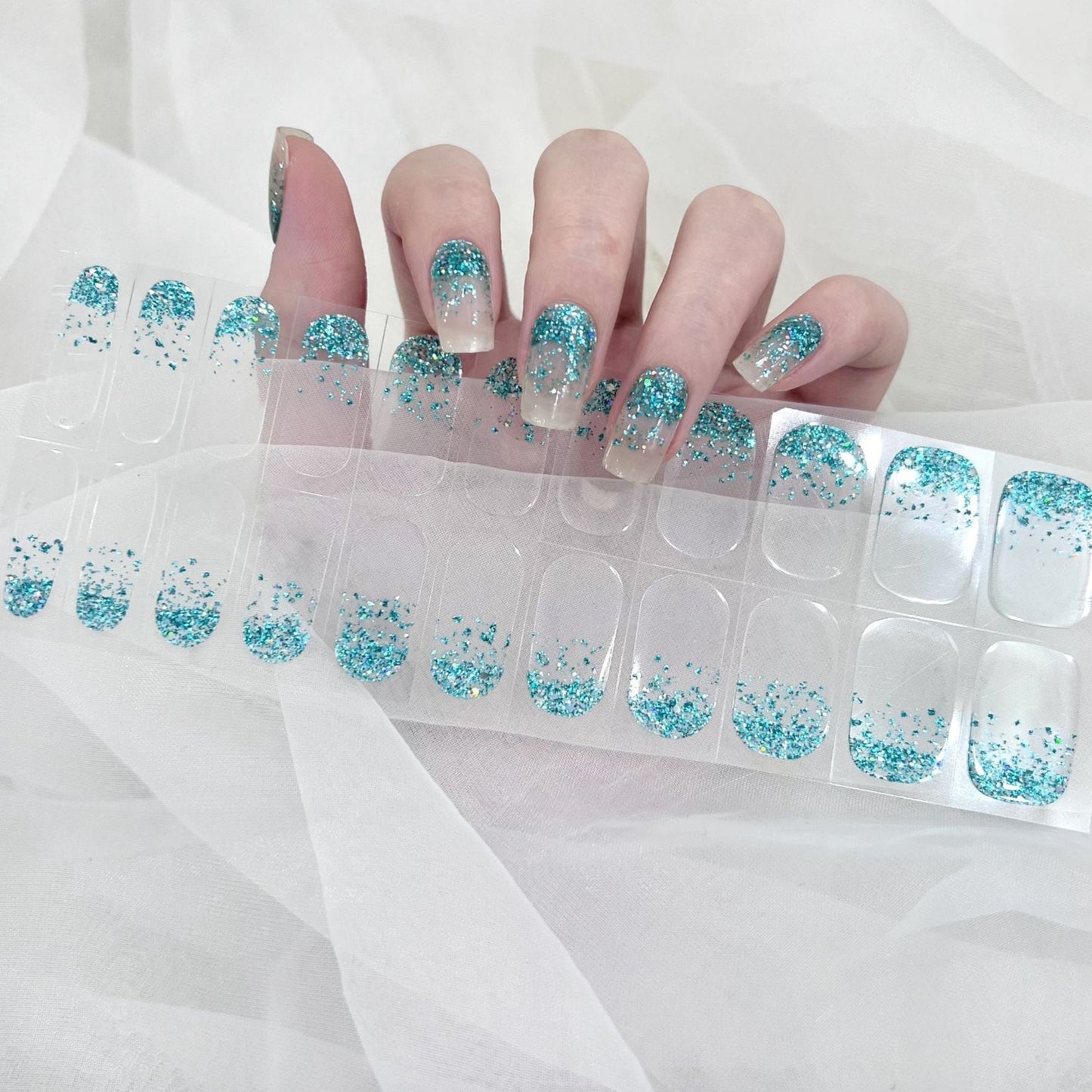 Semicured UV gel nail sticker kit UVG60015