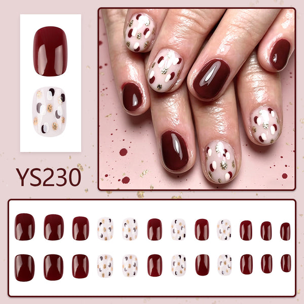 Burgundy polka dot