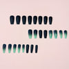 12 Sizes-24 Pcs Press On Nails Green