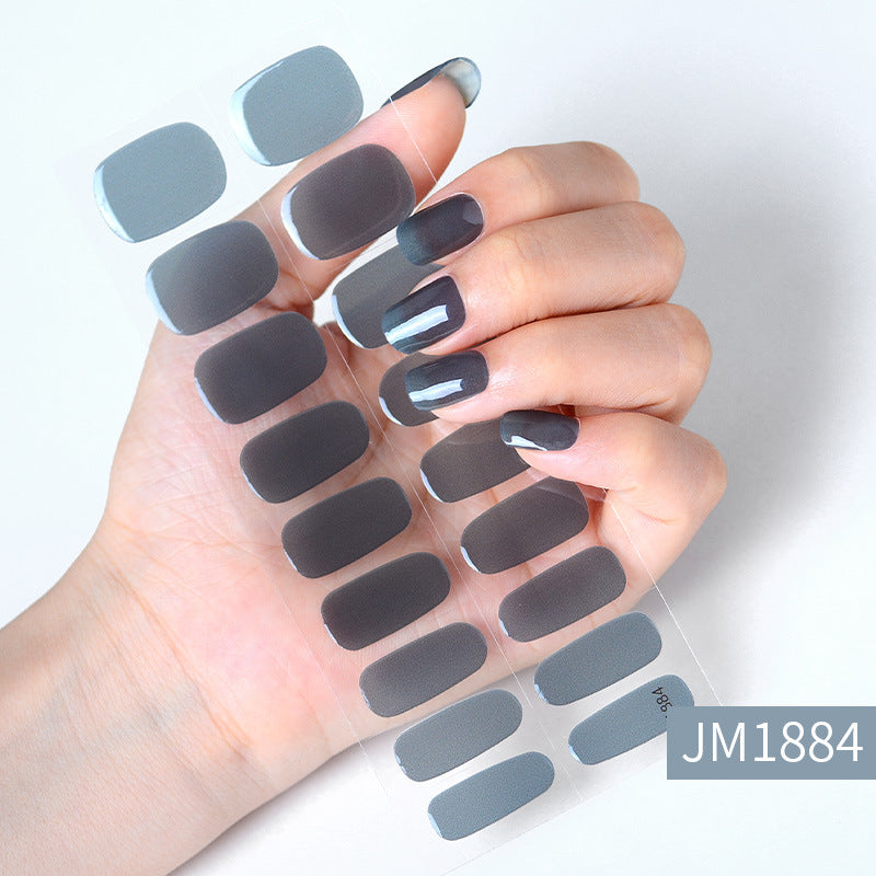 Semicured UV gel nail sticker