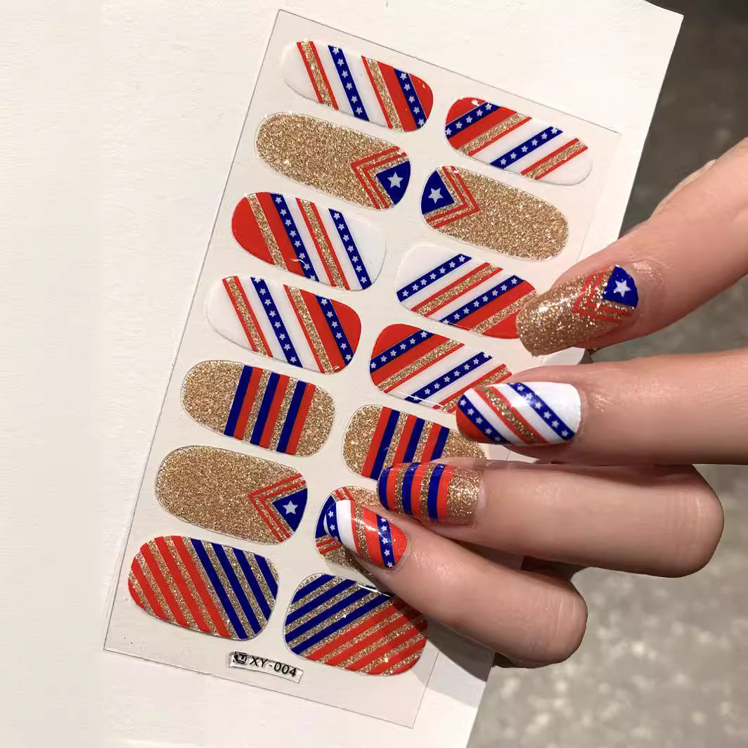 Independence day nail wraps