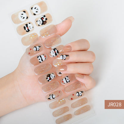 Semicured UV gel nail sticker kit