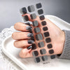 26 finger solid color cat eye no-bake manicure sticker