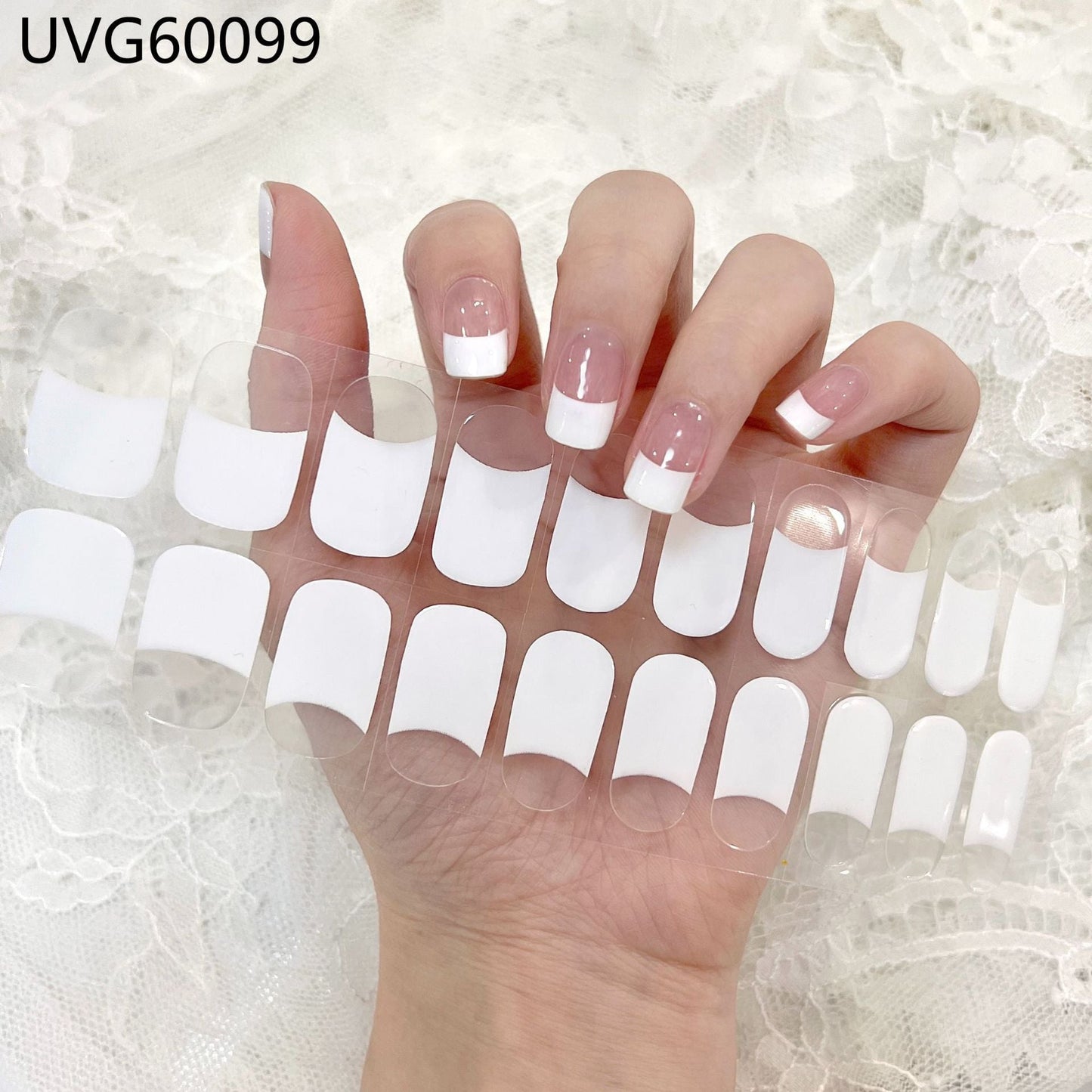 Semicured UV gel nail sticker kit UVG60099