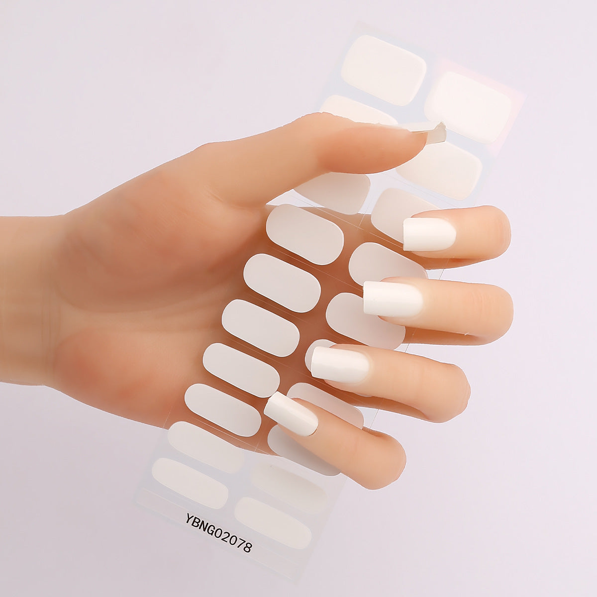 Semicured UV gel nail sticker kit