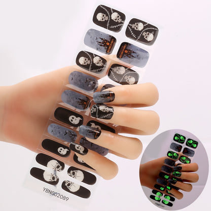 Semicured UV gel nail sticker kit