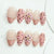 30 pieces pink pearl leopard print