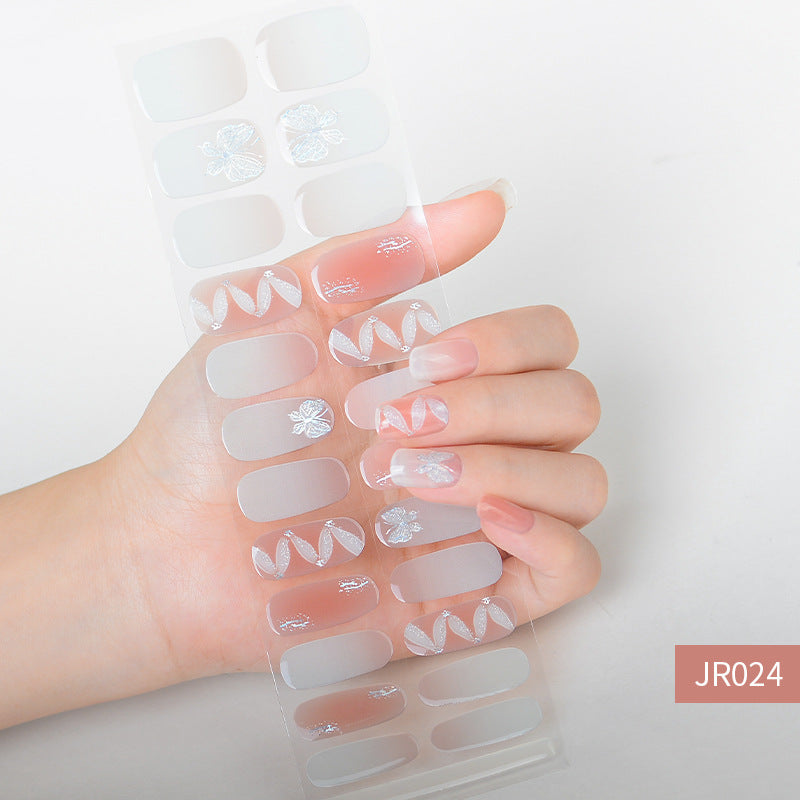 Semicured UV gel nail sticker kit