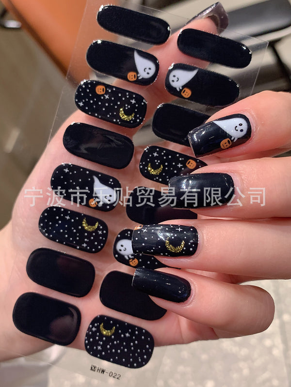 Halloween new nail wraps full stickers