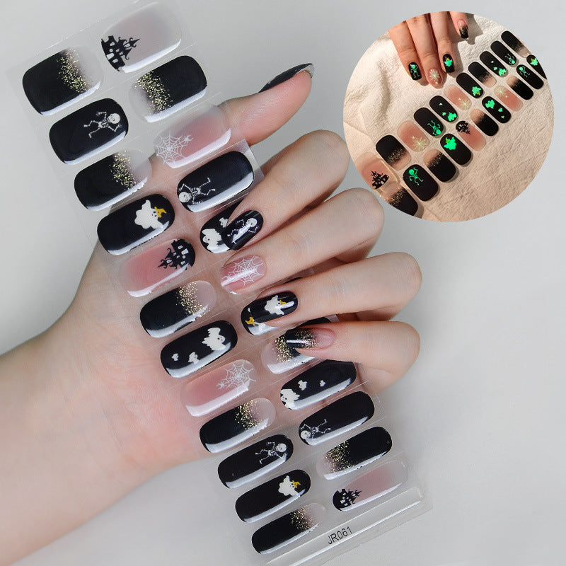 Semicured UV gel nail sticker kit