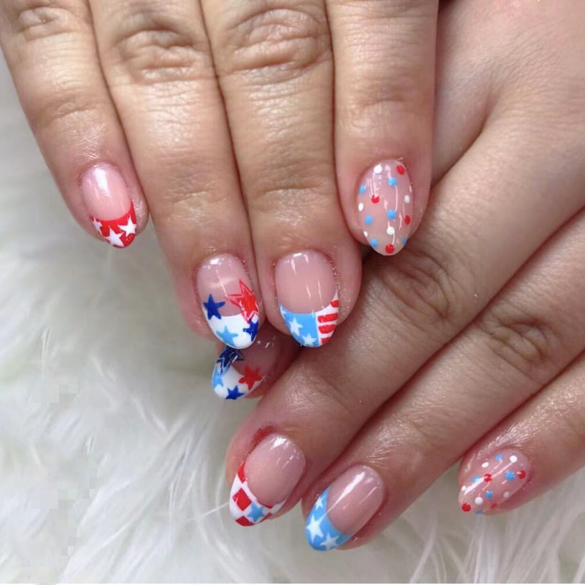 Independence day press on nail