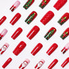Red Santa Claus Christmas tree manicure