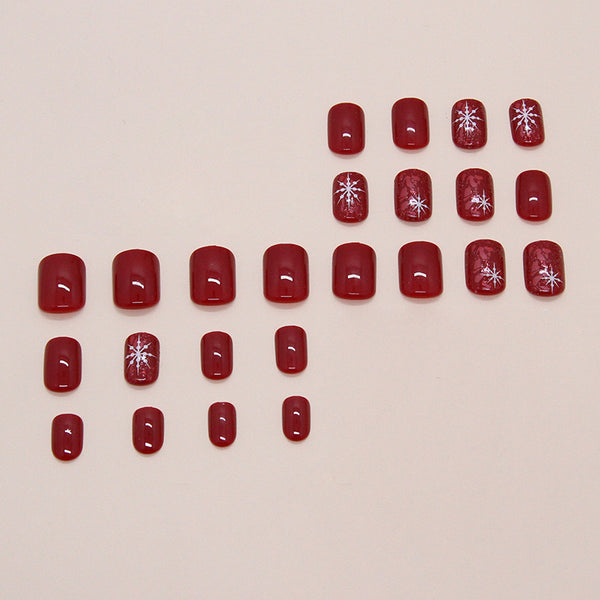 Ankara red fragments sparkling snowflakes