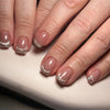 Bare powder silver foil crushed diamond French