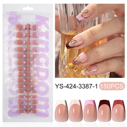 Five-color square patch manicure 150 pieces