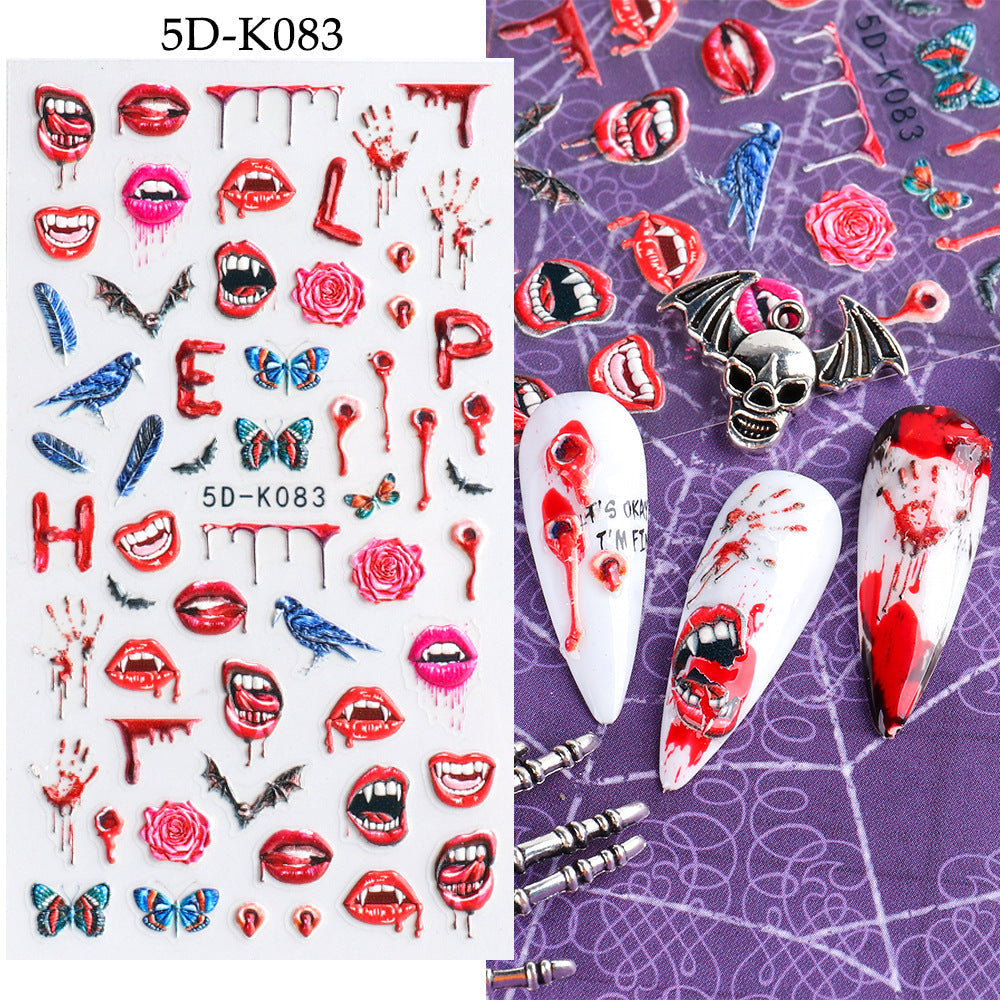 5D Nails Art Stickers Self-Adhesive Nails Decals