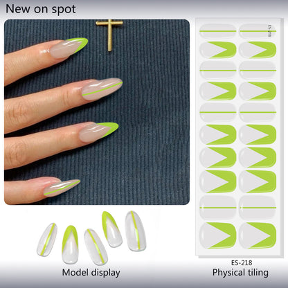 Semicured UV gel nail sticker kit