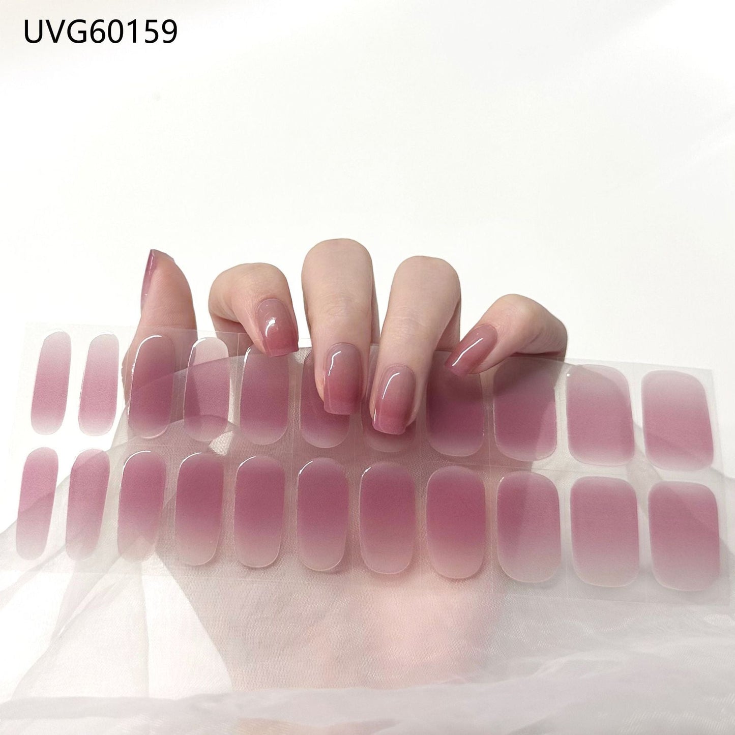 Semicured UV gel nail sticker kit UVG60159