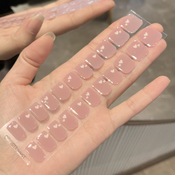 Semi-cured gel uv strips short nails